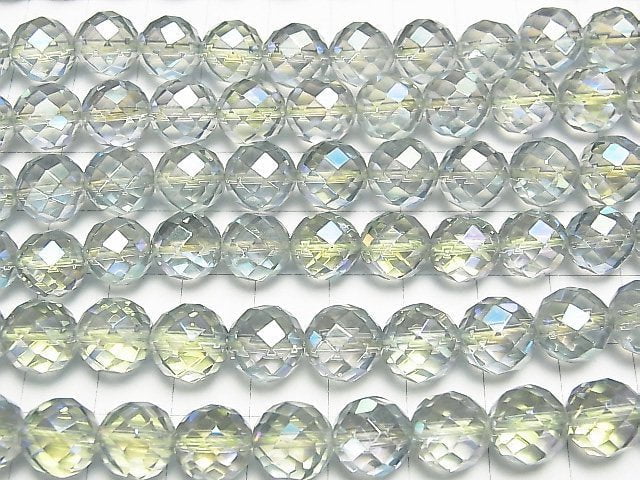 [Video] Green Flash Crystal 64Faceted Round 10mm half or 1strand beads (aprx.15inch/37cm)