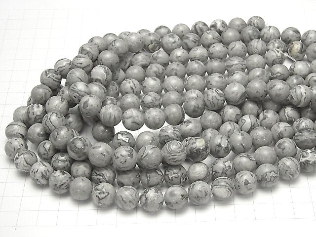 1strand $7.79! Gray Jasper Round 12mm 1strand beads (aprx.15inch / 36cm)