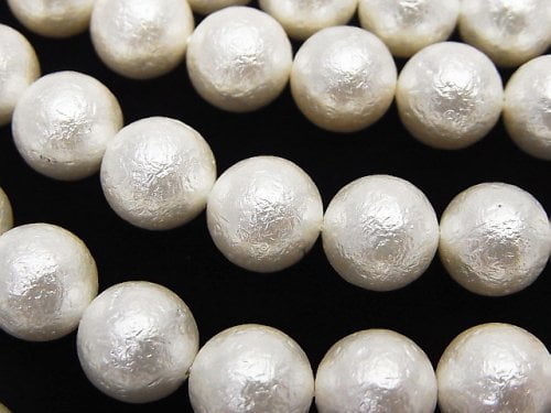 [Video]Shell Pearl (Sugar Pearl) White Round 10mm 1strand beads (aprx.15inch/38cm)