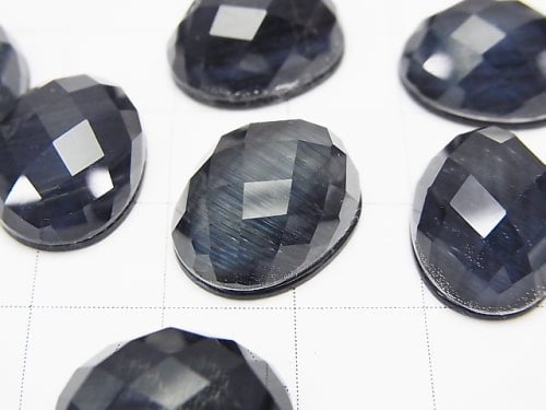 Blue Tiger's Eye x Crystal AAA Oval Cabochon 16x12mm 1pc $11.79!