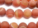 1strand $6.79! Frost Orange Stripe Agate Round 8mm 1strand beads (aprx.15inch / 36cm)