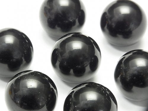 Black Crystal (Morion), Round Gemstone Beads