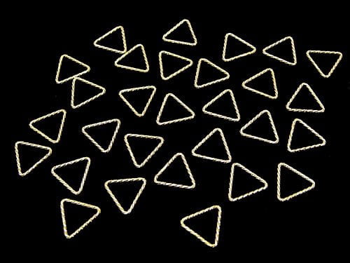 14KGF Triangle Ring (Closed) Sparkle [5mm][7.6mm][10mm] 10pcs