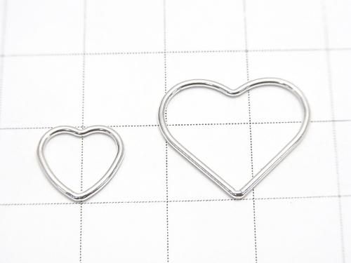 Composant en argent 925 Cœur [10mm][17.5mm] 5 pièces