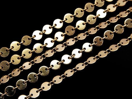 14KGF Round Disc Chain 10cm