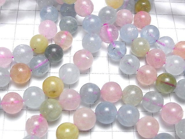[Video] 1strand $29.99! Beryl Mix (Multi Color Aquamarine) AAA - Round 10 mm 1strand (Bracelet)