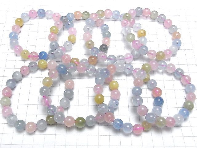 [Video] 1strand $29.99! Beryl Mix (Multi Color Aquamarine) AAA - Round 10 mm 1strand (Bracelet)