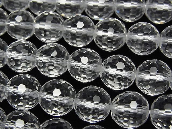 [Video]High Quality! Crystal AAA+ 128 Faceted Round 10mm "Special cut" 1/4 or 1 strand beads (aprx.15inch/37cm)