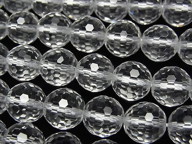 [Video]High Quality! Crystal AAA+ 128 Faceted Round 10mm "Special cut" 1/4 or 1 strand beads (aprx.15inch/37cm)