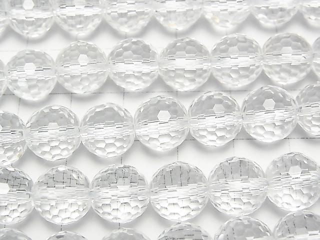 [Video]High Quality! Crystal AAA+ 128 Faceted Round 10mm "Special cut" 1/4 or 1 strand beads (aprx.15inch/37cm)
