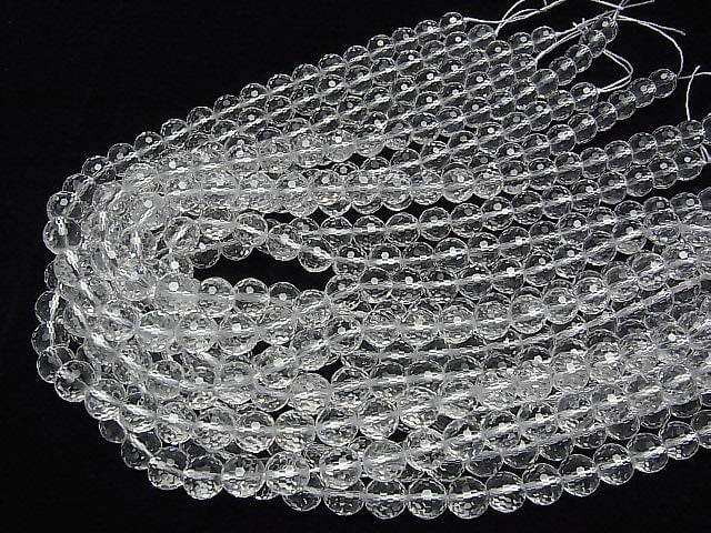 [Video]High Quality! Crystal AAA+ 128 Faceted Round 10mm "Special cut" 1/4 or 1 strand beads (aprx.15inch/37cm)