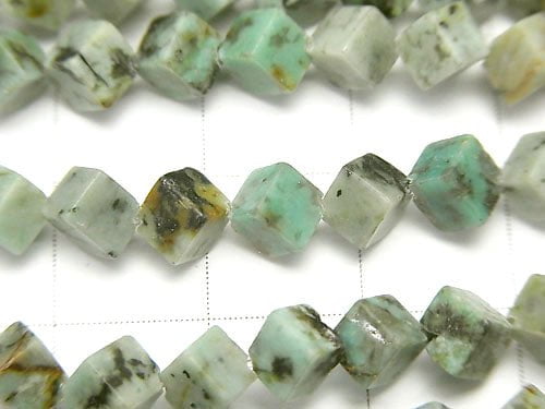 1strand $9.79! African Turquoise Dice 6x6x6mm 1strand beads (aprx.15inch / 38cm)