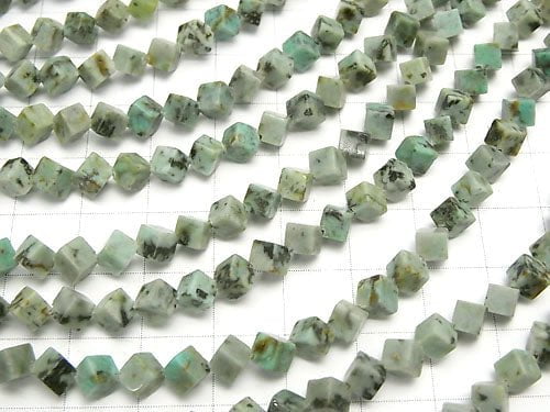 1strand $9.79! African Turquoise Dice 6x6x6mm 1strand beads (aprx.15inch / 38cm)