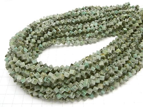 1strand $9.79! African Turquoise Dice 6x6x6mm 1strand beads (aprx.15inch / 38cm)