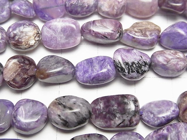 [Video] Charoite AA+ Nugget  half or 1strand beads (aprx.15inch/37cm)