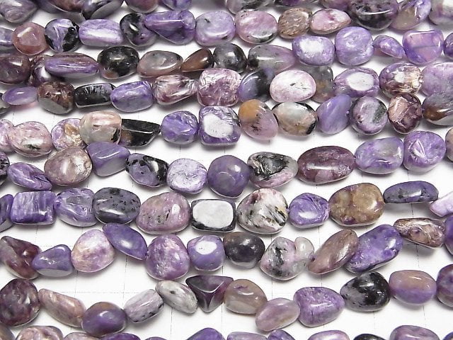 [Video] Charoite AA+ Nugget  half or 1strand beads (aprx.15inch/37cm)