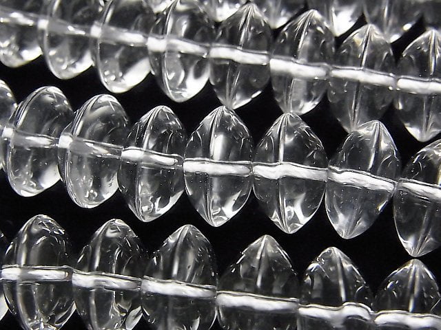 Crystal Quartz, Roundel Gemstone Beads