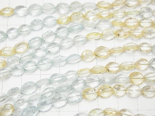 [Video] High Quality Beryl Mix (Multicolor Aquamarine) AAA Faceted Oval half or 1strand beads (aprx.7inch / 18cm)