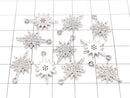 2pcs $3.59! Metal Parts Star Motif Charm 18x10mm Silver Color (with CZ) 2pcs