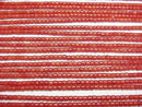 [Video] Red Coral (Dyed) Rondelle (Heishi) 3x3x3mm 1-strand beads (approx. 15inch/38cm)