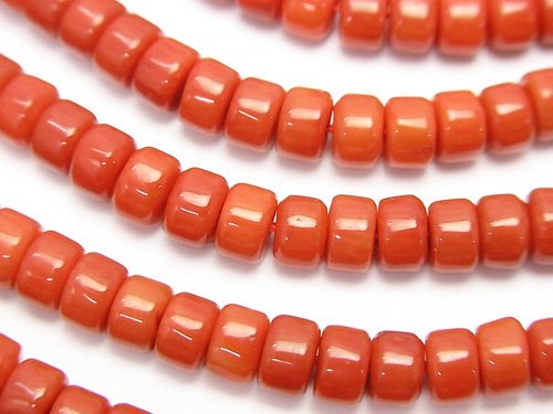 Coral, Roundel, Tube Gemstone Beads