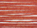 [Video] Red Coral (Dyed) Rondelle (Heishi) 5x5x3mm 1strand beads (aprx.15inch/38cm)