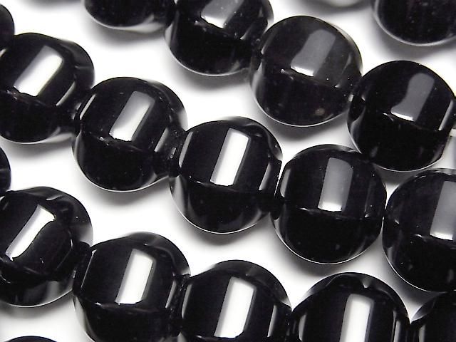 [Video]Onyx 6Faceted Round 14mm half or 1strand beads (aprx.15inch/36cm)