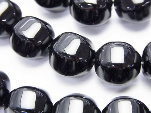 Faceted Round, Onyx Gemstone Beads