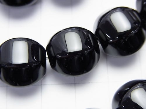 Onyx  6Faceted Round 14mm half or 1strand beads (aprx.15inch/36cm)