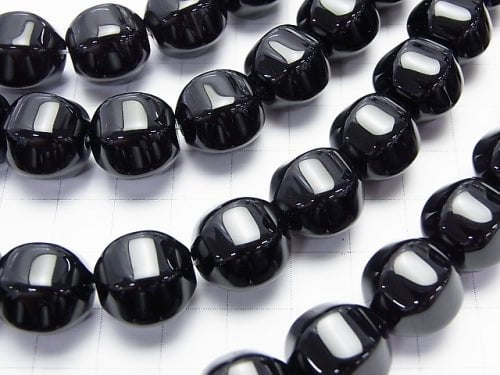 Onyx  6Faceted Round 14mm half or 1strand beads (aprx.15inch/36cm)