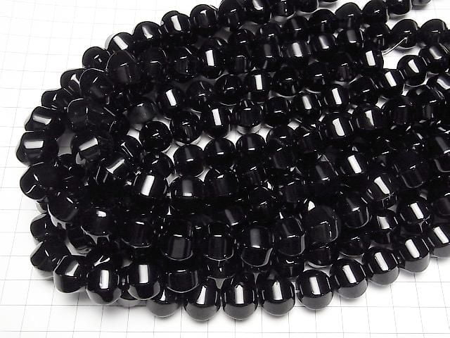 [Video]Onyx 6Faceted Round 14mm half or 1strand beads (aprx.15inch/36cm)