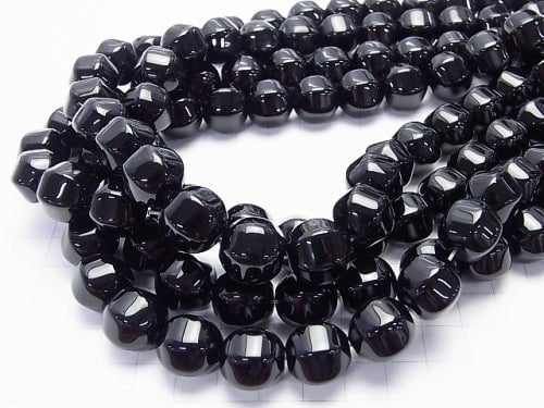 Onyx  6Faceted Round 14mm half or 1strand beads (aprx.15inch/36cm)