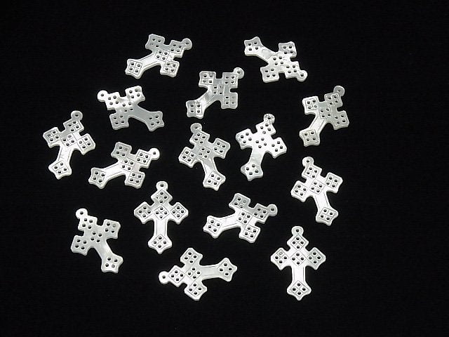 1pc $4.79! High Quality White Shell Watermark Cross 27 x 19 x 2 mm 1 pc