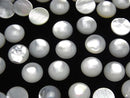 [Video] High Quality White Shell (Silver-lip Oyster) AAA Round Cabochon 8x8mm 5pcs