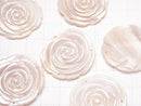 [Video] High Quality Pink Shell Rose 30mm 3 Holes 1pc