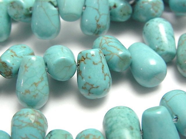 Drop, Magnesite Turquoise Gemstone Beads