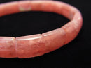 [One of a kind] High Quality Argentina Rhodochrosite AAA 2 Hole Rectangle Bracelet NO.63