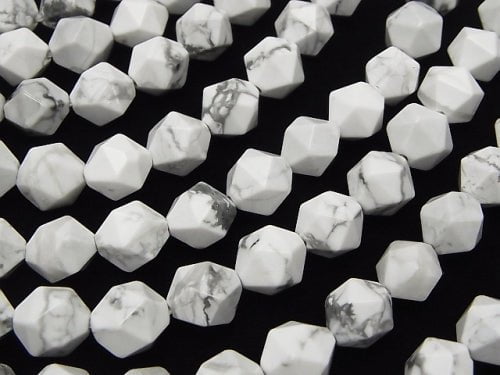 1strand $8.79! Howlite Magnesite  24Faceted Round 10mm 1strand beads (aprx.15inch/37cm)