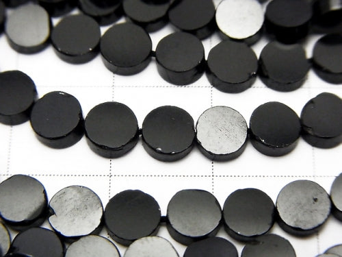 1strand $8.79! Black Spinel AAA - Coin 5 x 5 x 2 mm 1strand beads (aprx.13 inch / 32 cm)