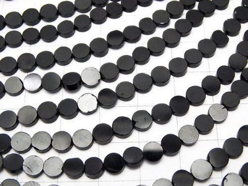 1strand $8.79! Black Spinel AAA - Coin 5 x 5 x 2 mm 1strand beads (aprx.13 inch / 32 cm)