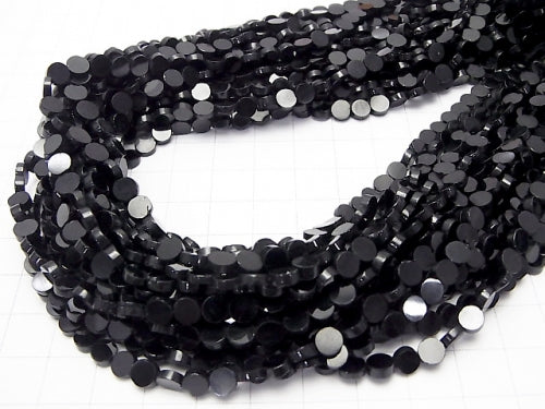 1strand $8.79! Black Spinel AAA - Coin 5 x 5 x 2 mm 1strand beads (aprx.13 inch / 32 cm)