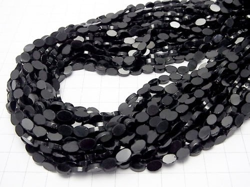 1strand $8.79! Black Spinel AAA - Oval 6 x 4 x 2 mm 1strand beads (aprx.13 inch / 32 cm)