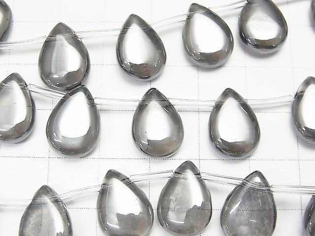 Silver flash crystal Pear shape (Smooth) 14x10x5 1/4 or 1strand beads (aprx.15inch / 37cm)