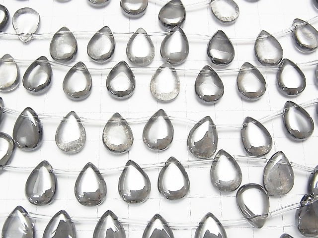 Silver flash crystal Pear shape (Smooth) 14x10x5 1/4 or 1strand beads (aprx.15inch / 37cm)