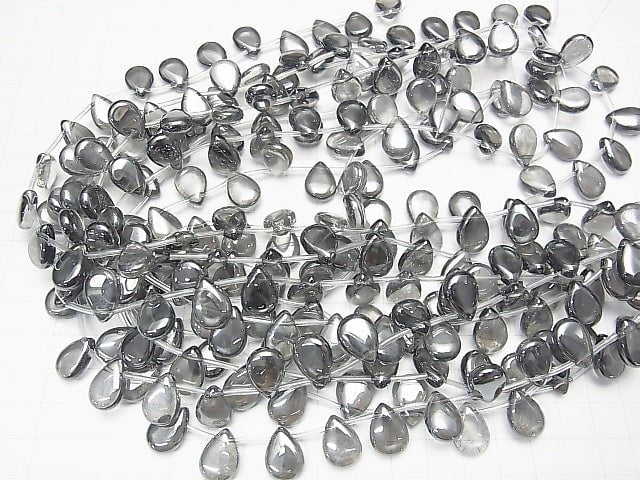 Silver flash crystal Pear shape (Smooth) 14x10x5 1/4 or 1strand beads (aprx.15inch / 37cm)