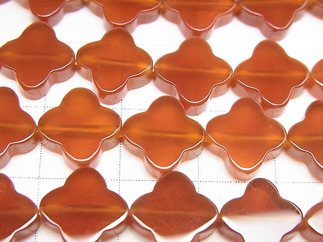 [Video] Carnelian AAA- Flower motif 10x10x3mm half or 1strand beads (aprx.15inch / 37cm)
