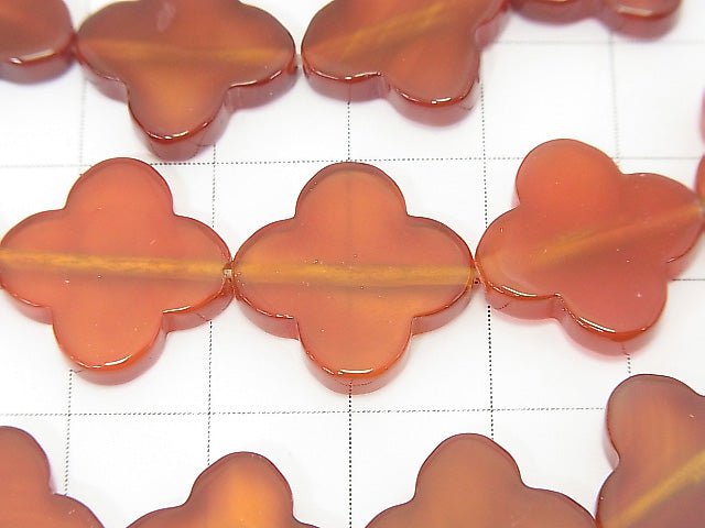 Carnelian AAA- Flower motif 16x16x3.5mm half or 1strand beads (aprx.15inch / 37cm)