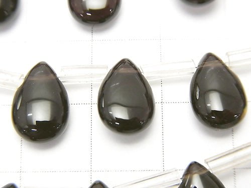 Smoky Quartz AAA Pear shape (Smooth) 12x8x5mm half or 1strand beads (aprx.15inch/37cm)