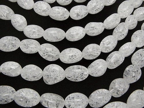 Cracked Crystal  Nugget  1strand beads (aprx.15inch/37cm)