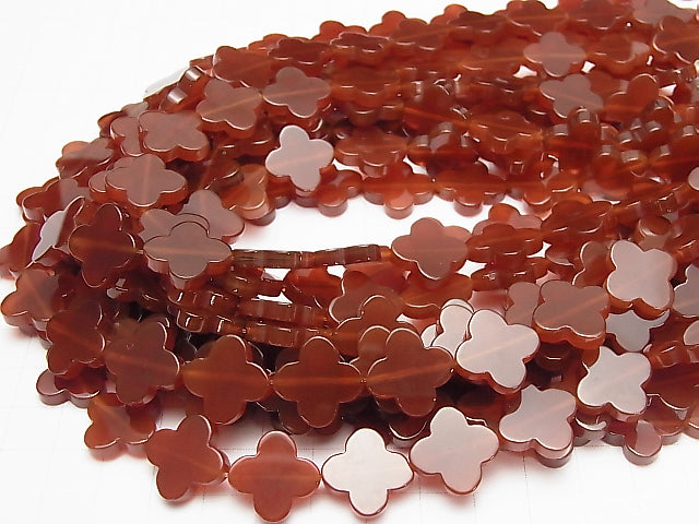 Red Agate AAA Flower Motif 16x16x3.5 half or 1strand beads (aprx.15inch / 38cm)